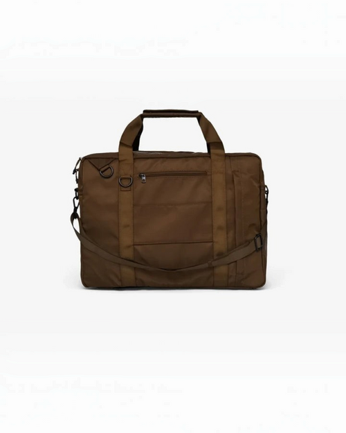 Sac de voyage Merci Paris AY Studios 35L marron en nylon recyclé avec poignées et bandoulière, design scandinave