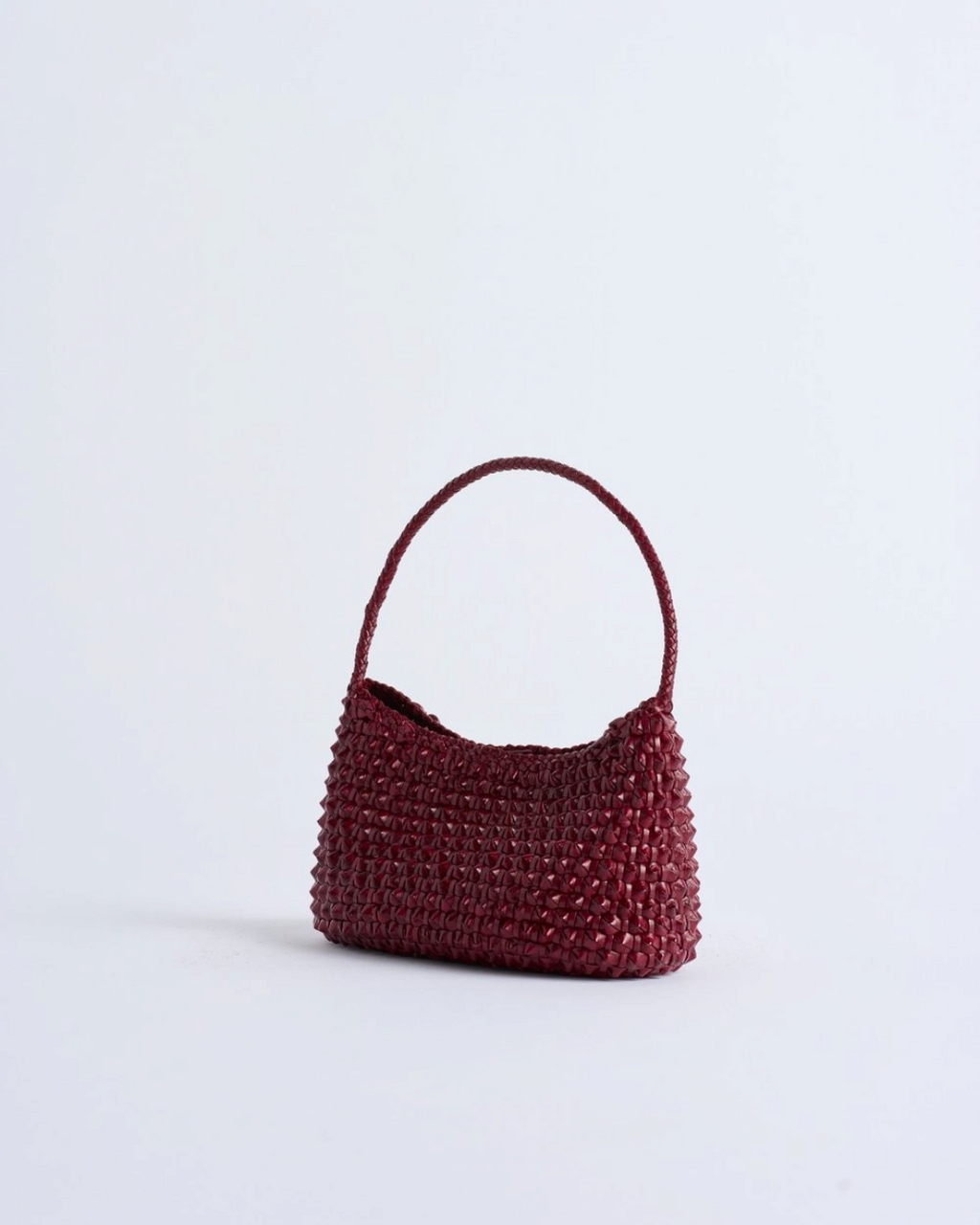 Sac Merci Paris Dragon Diffusion Basilic Cactus bordeaux en cuir de buffle tressé à la main