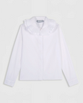 Chemise blanche Maria De La Orden chez Merci Paris avec un double col volanté élégant et une coupe classique
