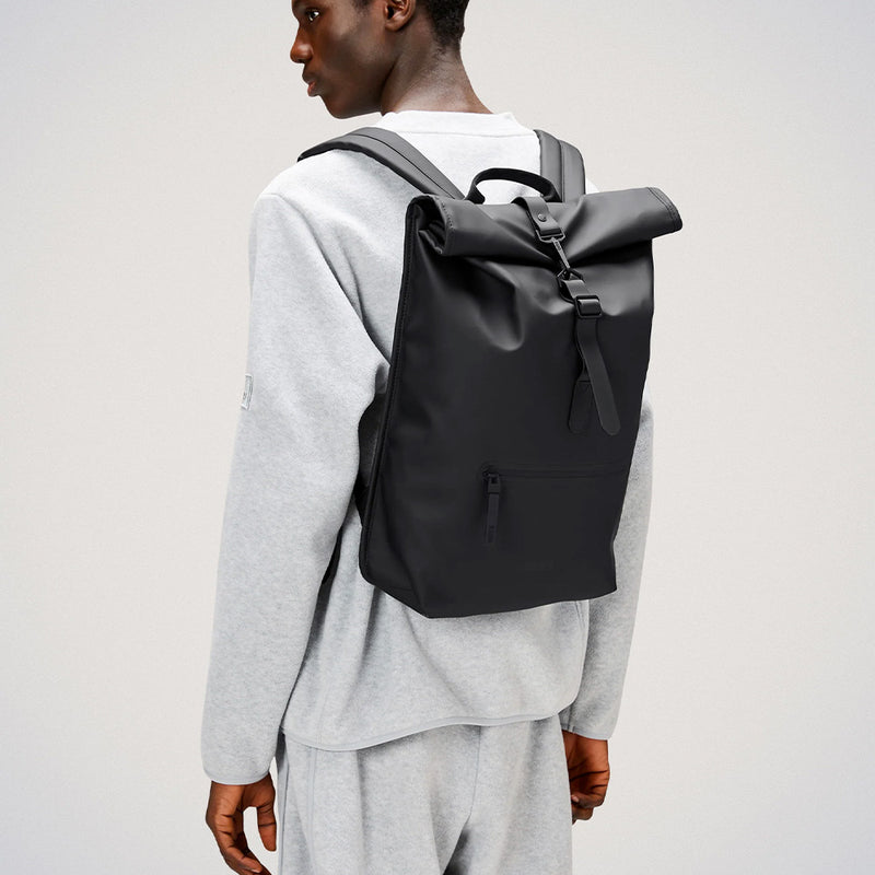 Rains - Sac à dos Rolltop Rucksack - Noir