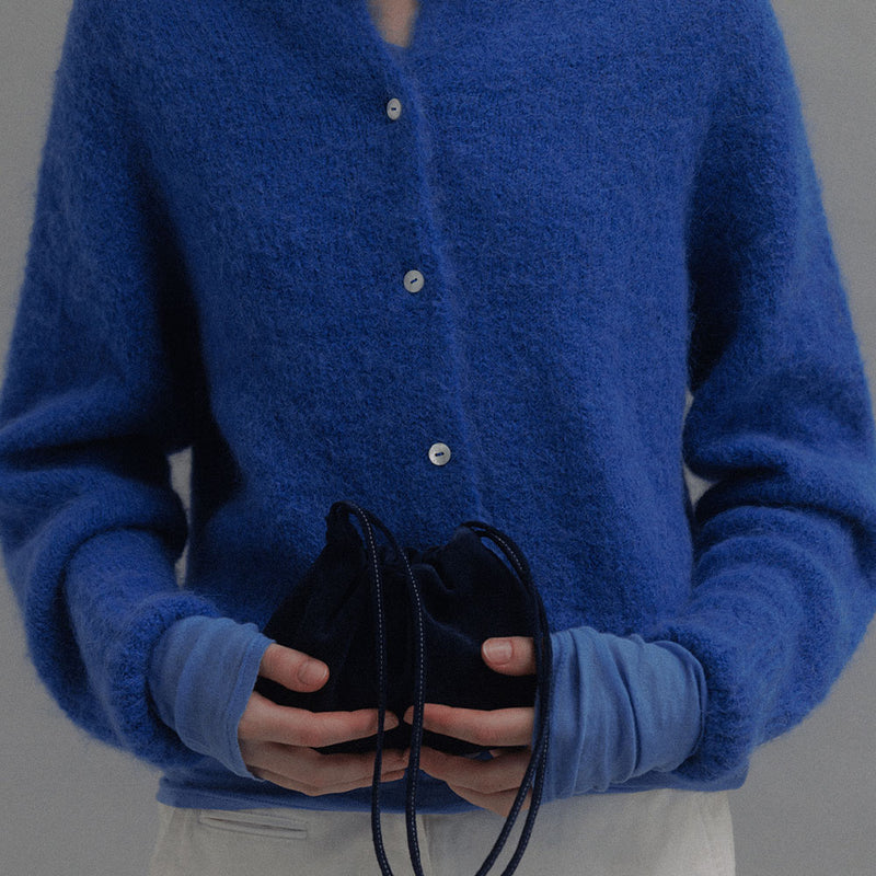 Nothing Written - Cardigan Alpaga - Bleu