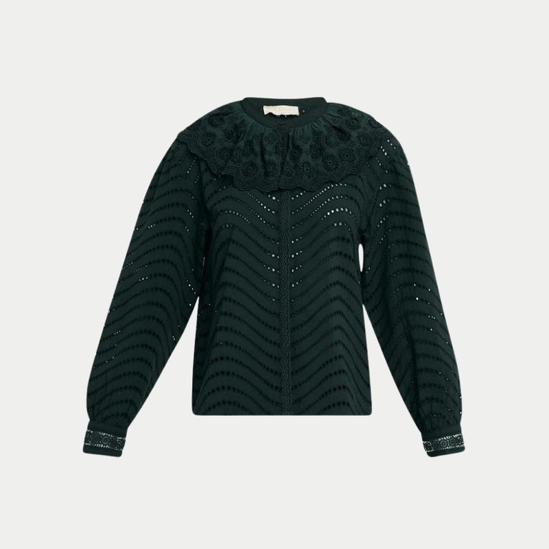 Ulla Johnson - Blouse Fia - Vert cyprès