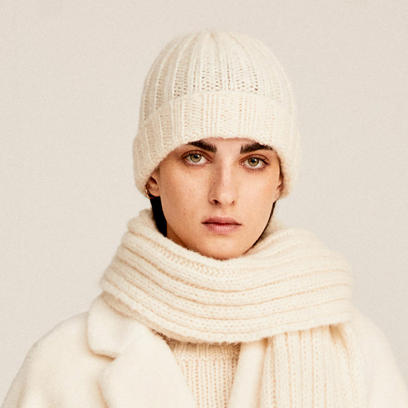 Rosso 35 - Bonnet tricoté - Beige