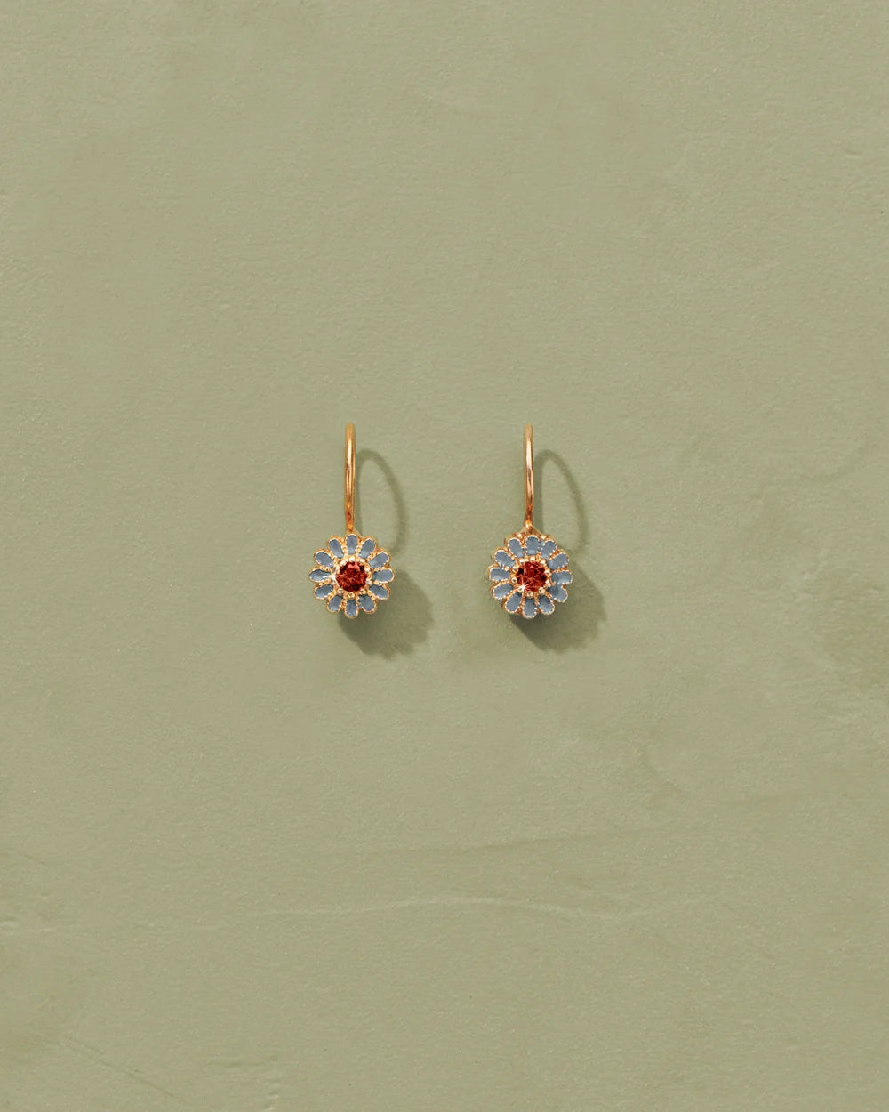 Tityaravy - Boucles d'oreilles Bo Sai - Grenat Bleue