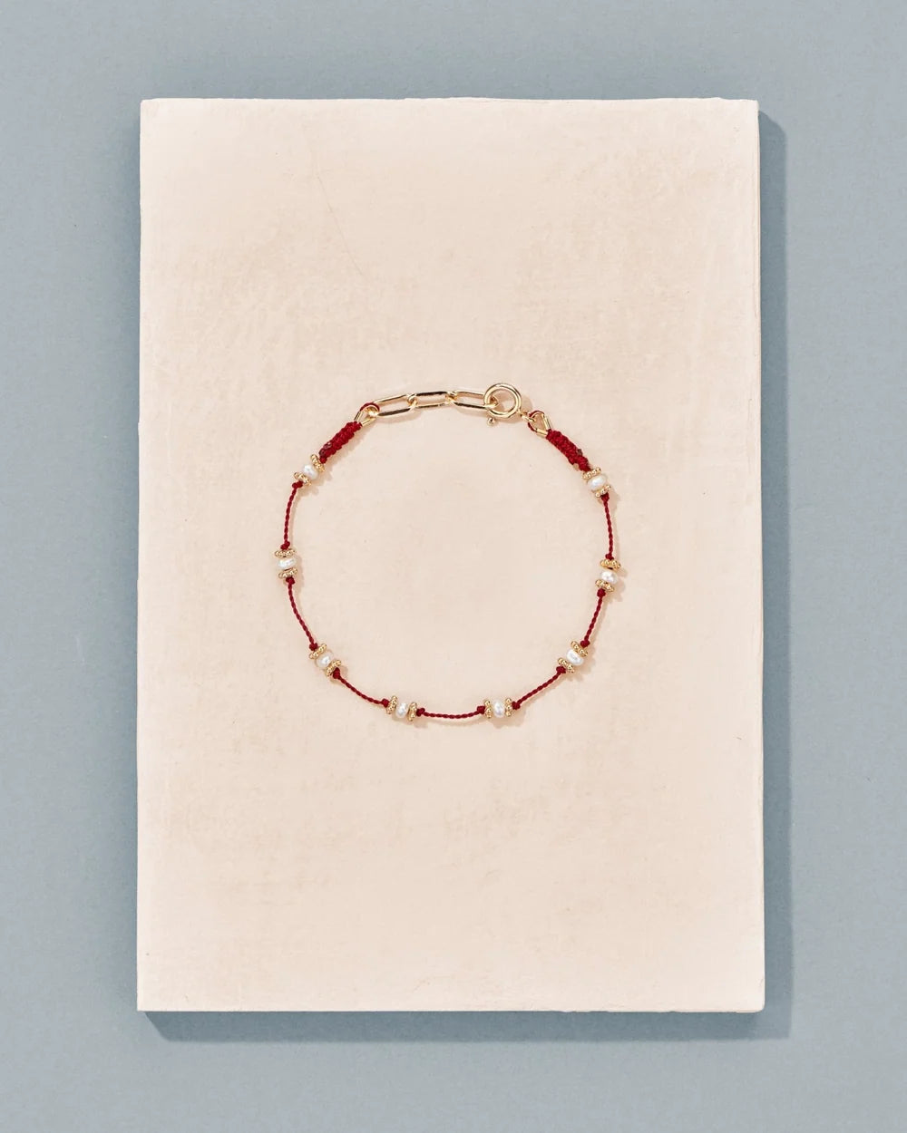 Tityaravy - Lotus Bracelet - Red Pearls