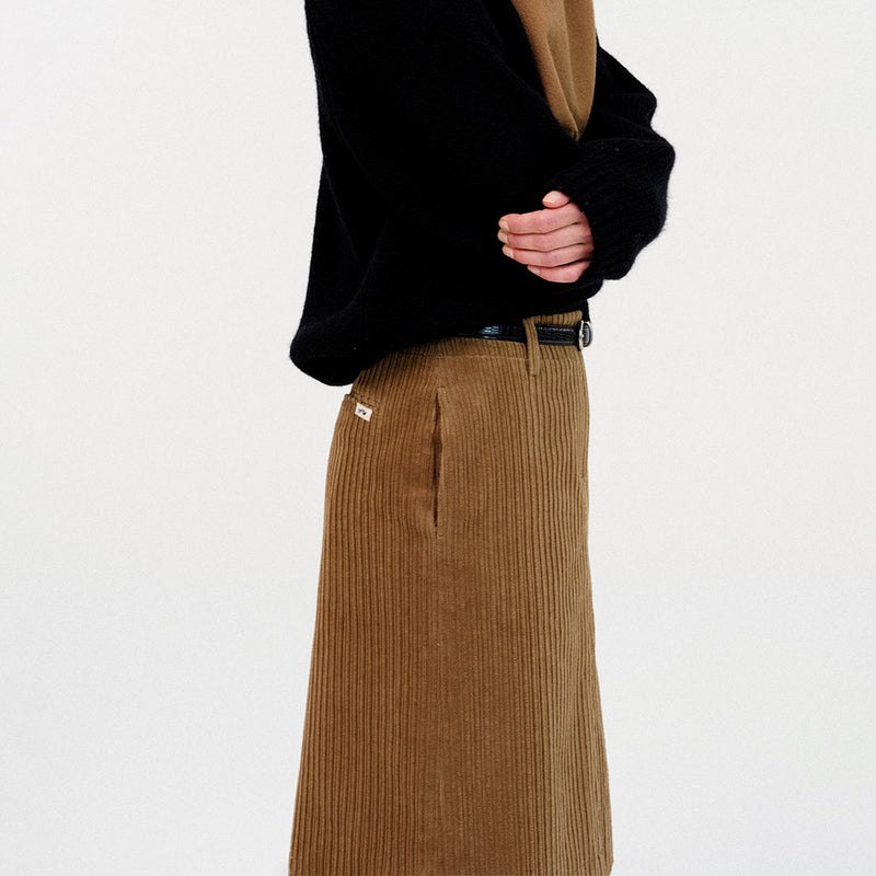 Nothing Written Corduroy Skirt Camel