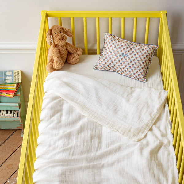 Caramel x Merci - Housse de couette en gaze de coton - Blanc de Meudon