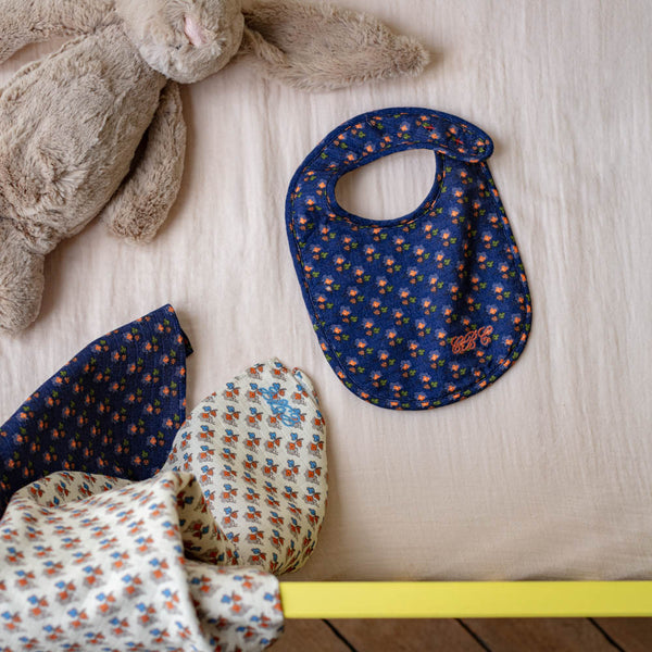 Caramel - Set Bavoir & Serviette - Navy