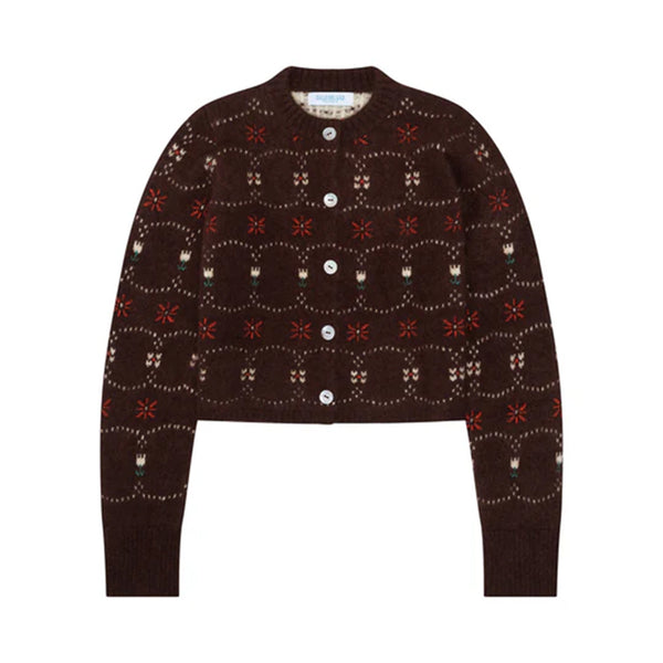 Calle Del Mar - Cardigan Fair Isle - Chocolat