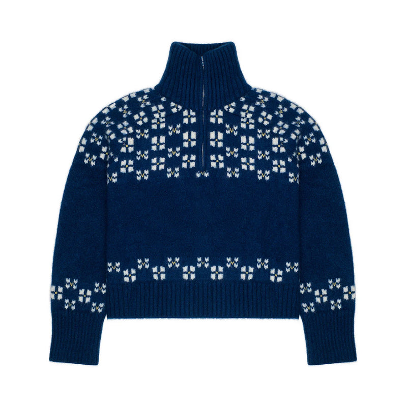 Calle Del Mar - Cardigan Winter Fair Isle - Demi zip