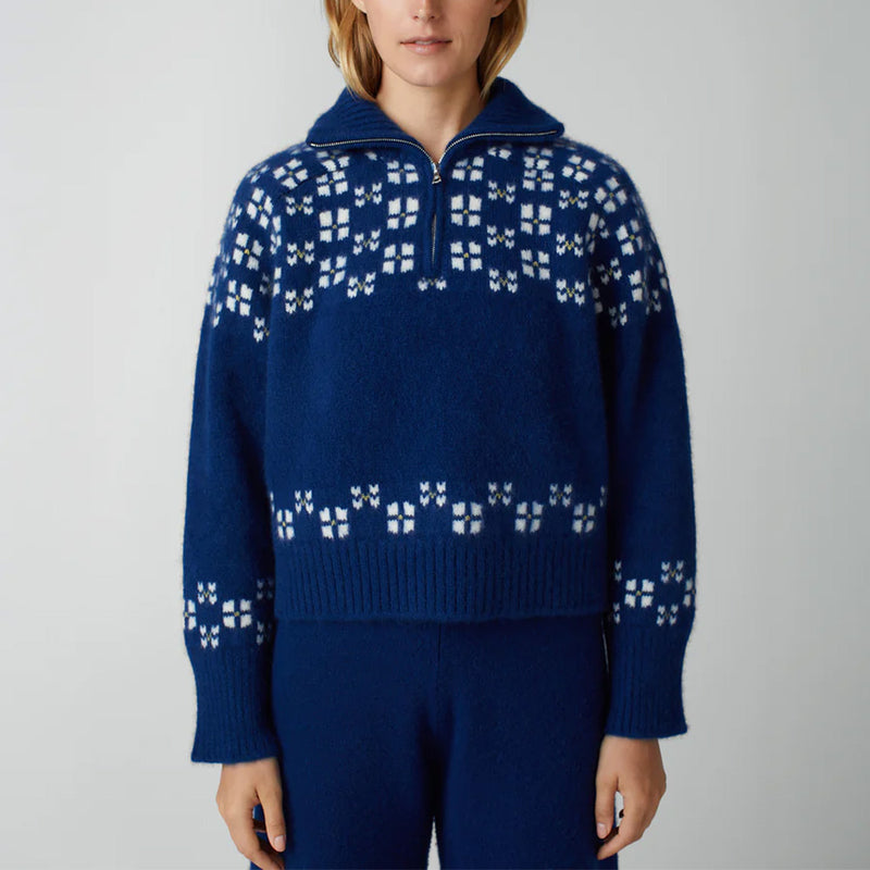 Calle Del Mar - Cardigan Winter Fair Isle - Demi zip