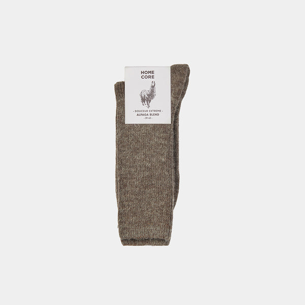 Homecore - Chaussettes en mélange Alpaga - Marron Cedar