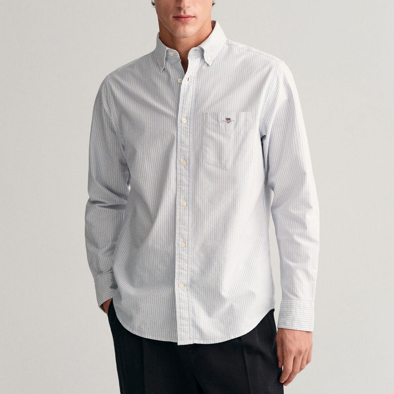 GANT - Chemise à Rayures Banker - Bleu