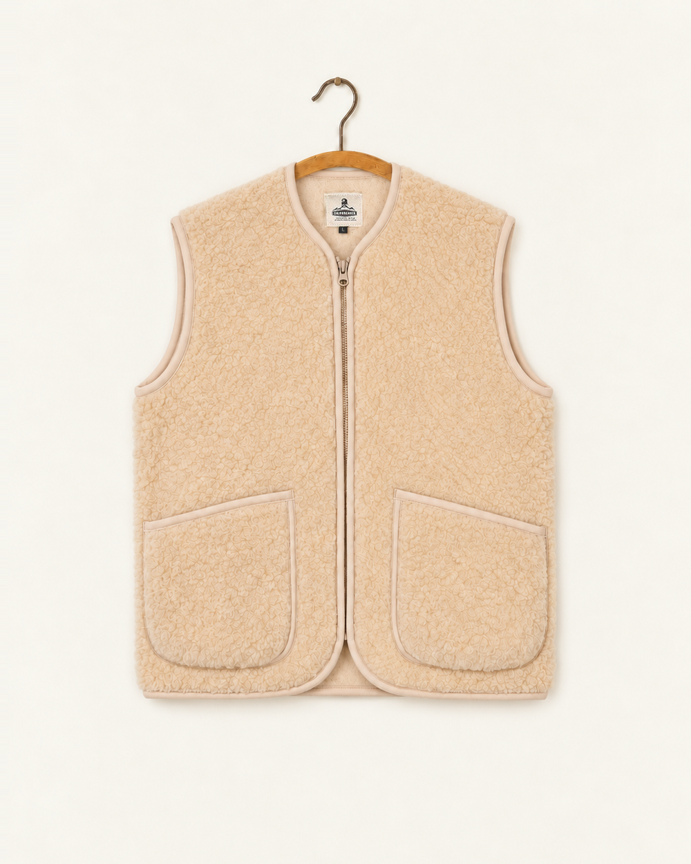 Coldbreaker - Veste Pepitco - Beige – vue de face sur cintre