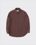 Chemise Merci Paris Colbo TK mauve en mélange de lyocell et polyamide avec col pointu et poche poitrine