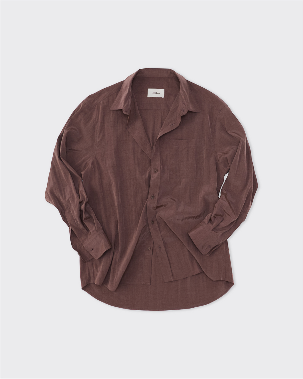 Chemise Colbo TK mauve en mélange de lyocell et polyamide avec col pointu et poche poitrine, vendue par Merci Paris