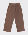 Jean droit Merci Paris Colbo en denim marron délavé avec poches larges et détails métalliques Cobrax