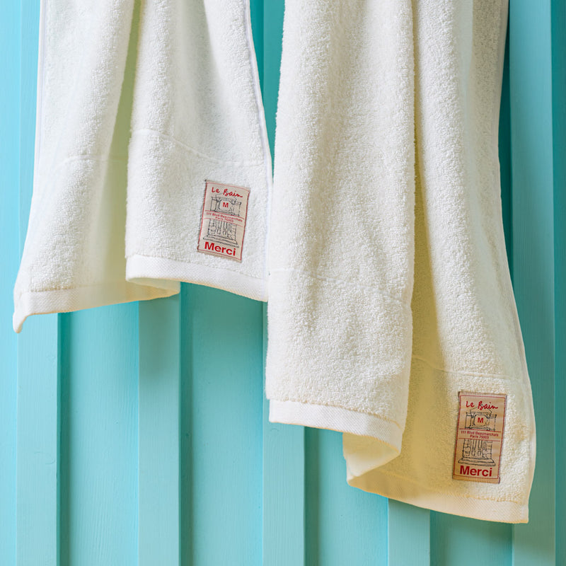 Serviette de bain en éponge - Blanc Optique