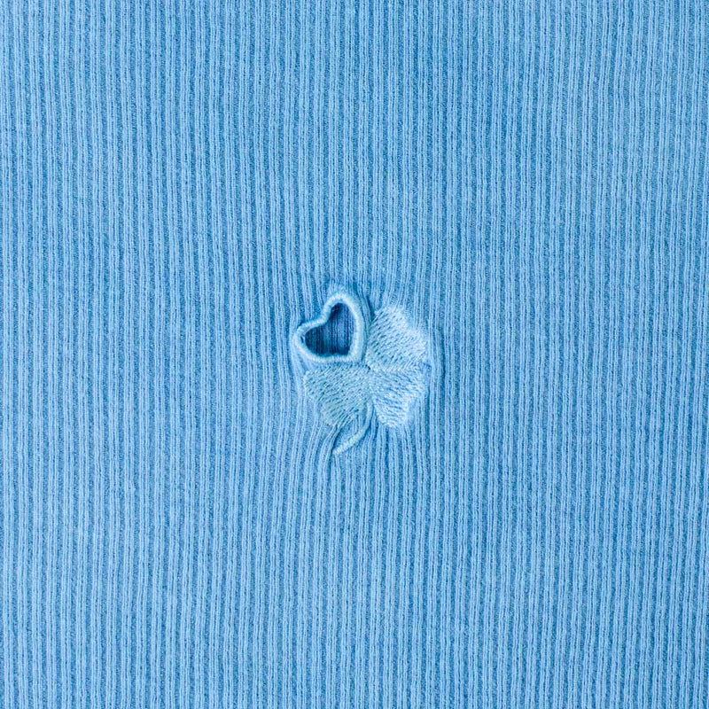 Baserange x Merci  - T-Shirt Tower Tréfle Cœur - Bleu Ciel