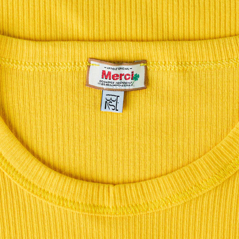 Baserange x Merci  - T-Shirt Tower Tréfle Cœur - Jaune