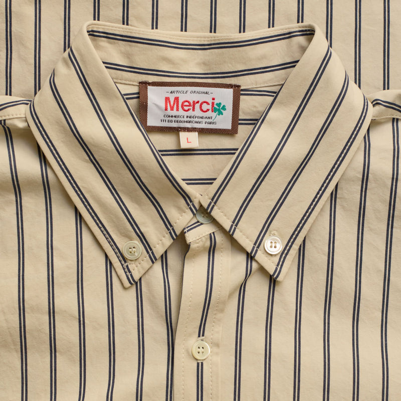 Merci - Chemise Sacha - Rayures Ecru & Marine