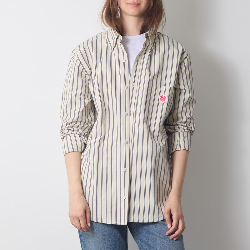 Merci - Chemise Sacha - Rayures Ecru & Marine
