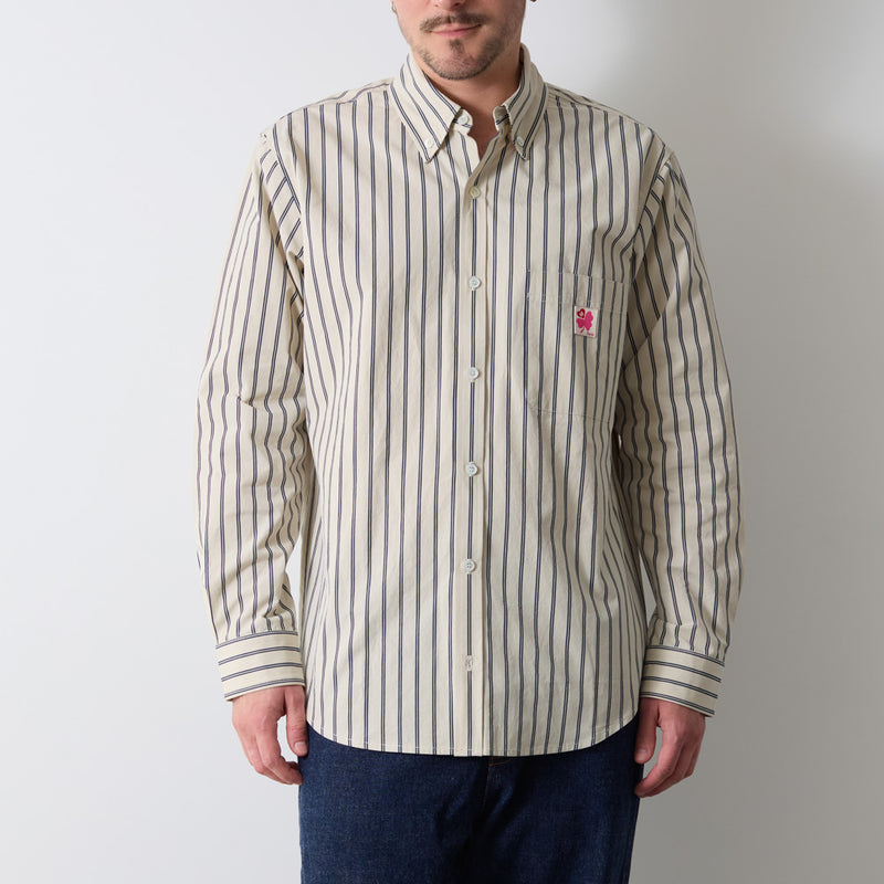 Merci - Chemise Sacha - Rayures Ecru & Marine