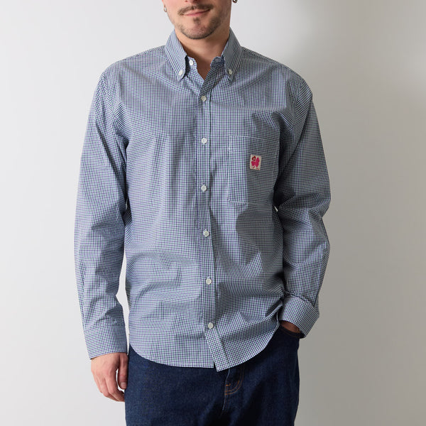 Merci - Chemise Sacha - Carreaux Vert & Bleu
