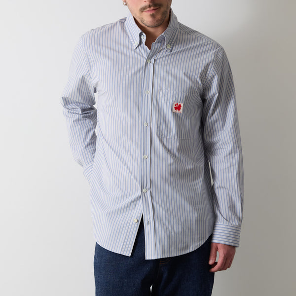 Merci - Chemise Sacha - Rayures Bleu & Vert