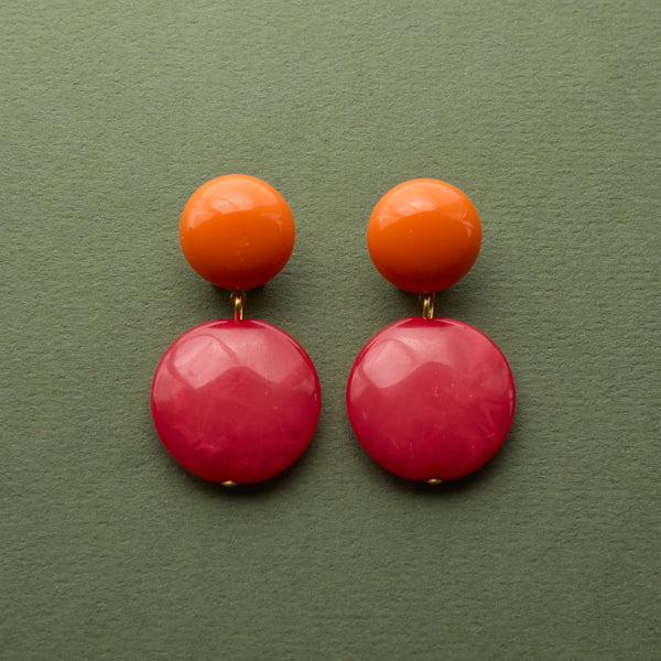 Lorena Taddei - Boucles d'oreilles Pastiglie - Red / Orange