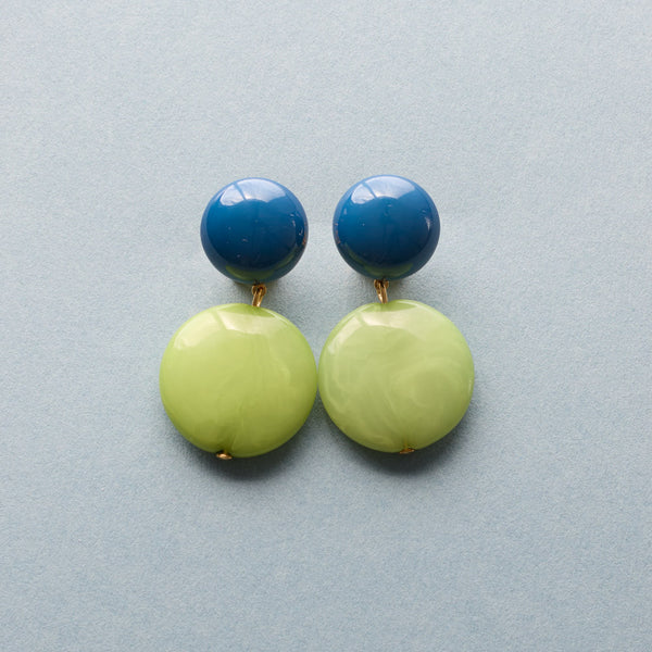 Lorena Taddei - Boucles d'oreilles Pastiglie - Olive / Blue