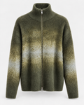 Caleb - Fluffy Zip Gilet - Khaki