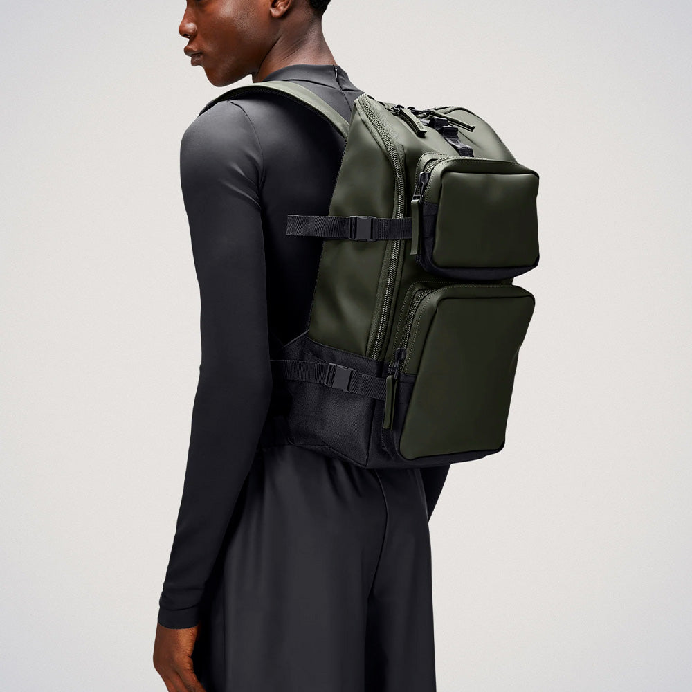 rains olive backpack Rains - Trail Cargo Backpack