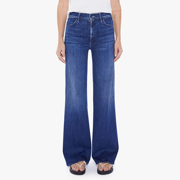 Mother - Jeans Hustler Roller Sneak - Bleu