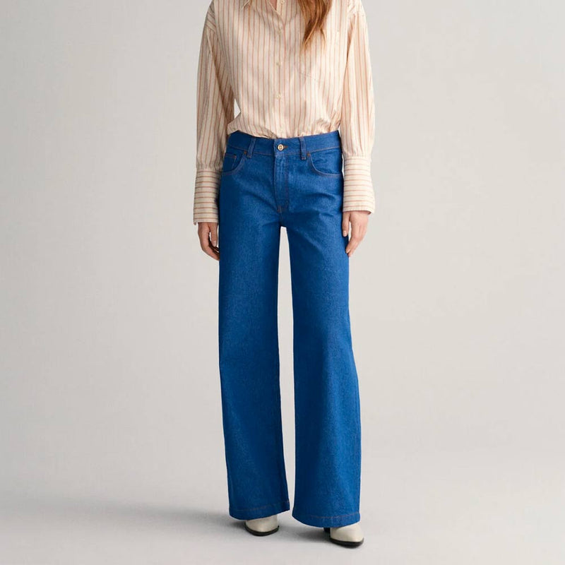GANT - Jeans Wide Leg - Bleu