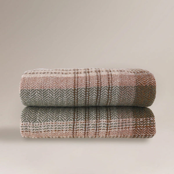 Plaid en laine n°81 - Kaki - Moismont