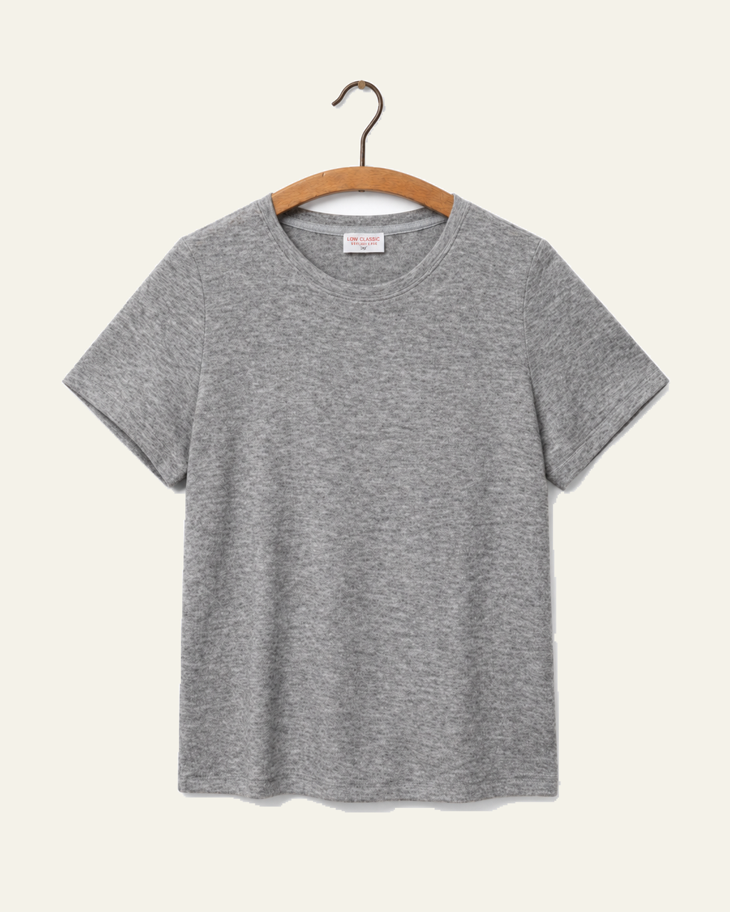 Low Classic - T-Shirt En Maille - Gris, vue de face sur cintre