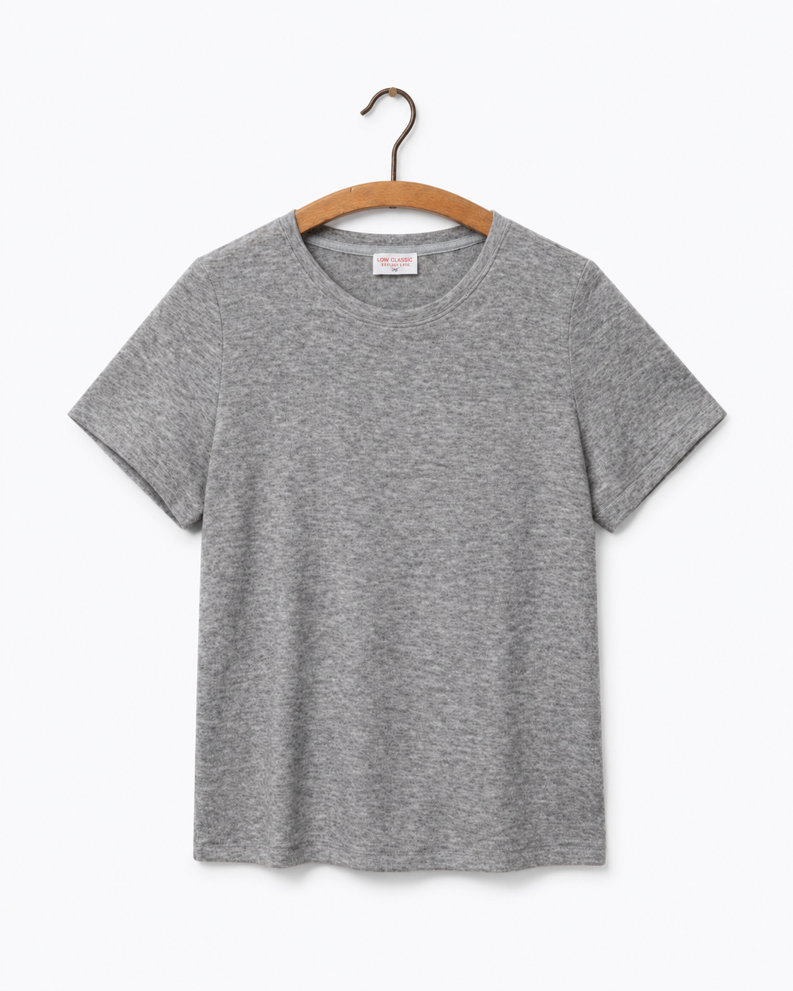 Low Classic - T-Shirt En Maille - Gris, vue de face sur cintre