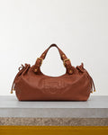 Gerard Darel - Sac À Main En Cuir Chiara - Marron – Vue sur banc