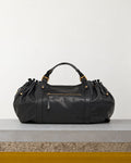Gerard Darel - Sac De Voyage En Cuir 72H - Noir – Vue sur banc