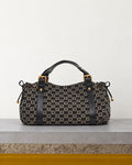 Gerard Darel - Sac À Main En Toile Jacquard 24H - Noir – Vue sur banc