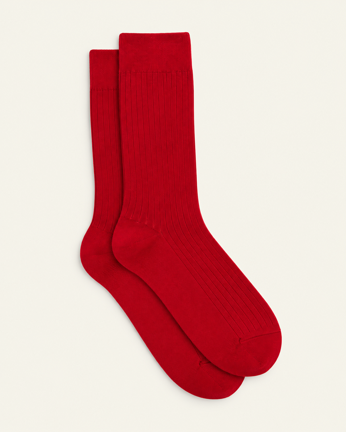 ANT45 - Chaussettes Urbana - Rouge — paire en packshot sur fond écru