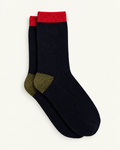 Homecore - Chaussettes Harlequin en laine d’agneau - Marine Multi