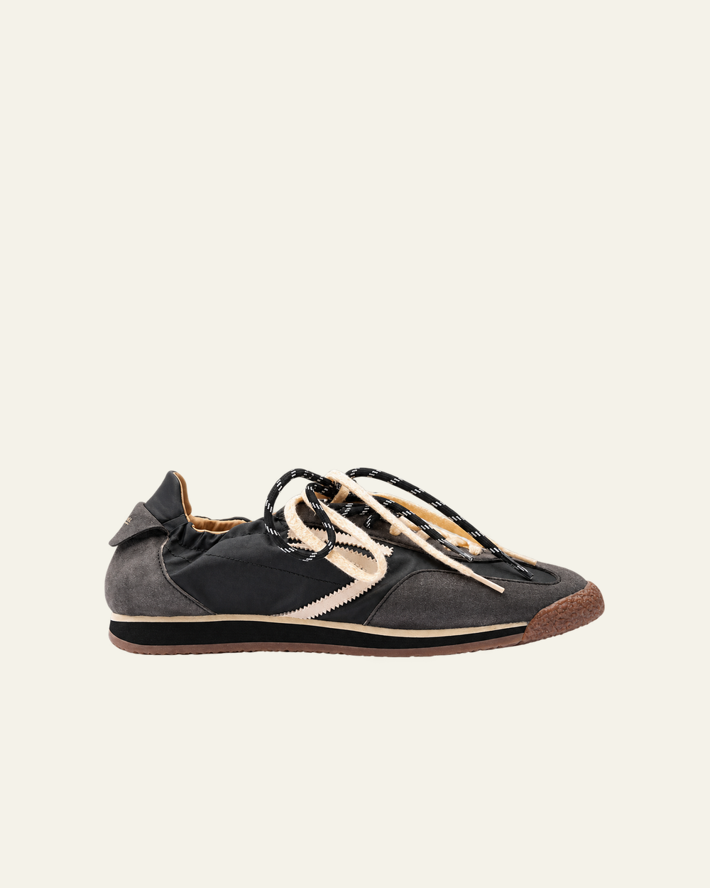 Puraai - Baskets 6.02 Panther - Noir Dirty - vue de profil