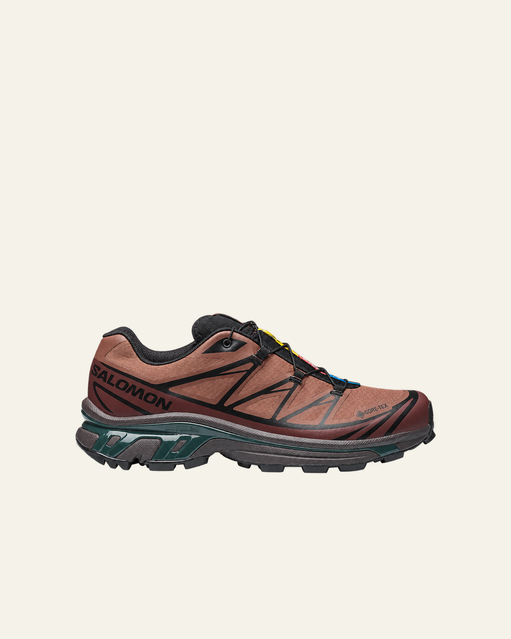 Salomon - Baskets XT6 OG Gore Tex - Mustang Bitter Chocolate - vue de profil