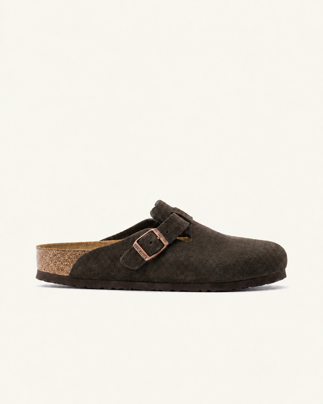 Birkenstock - Sabots Boston Suede Lit De Pied Souple - Mocha