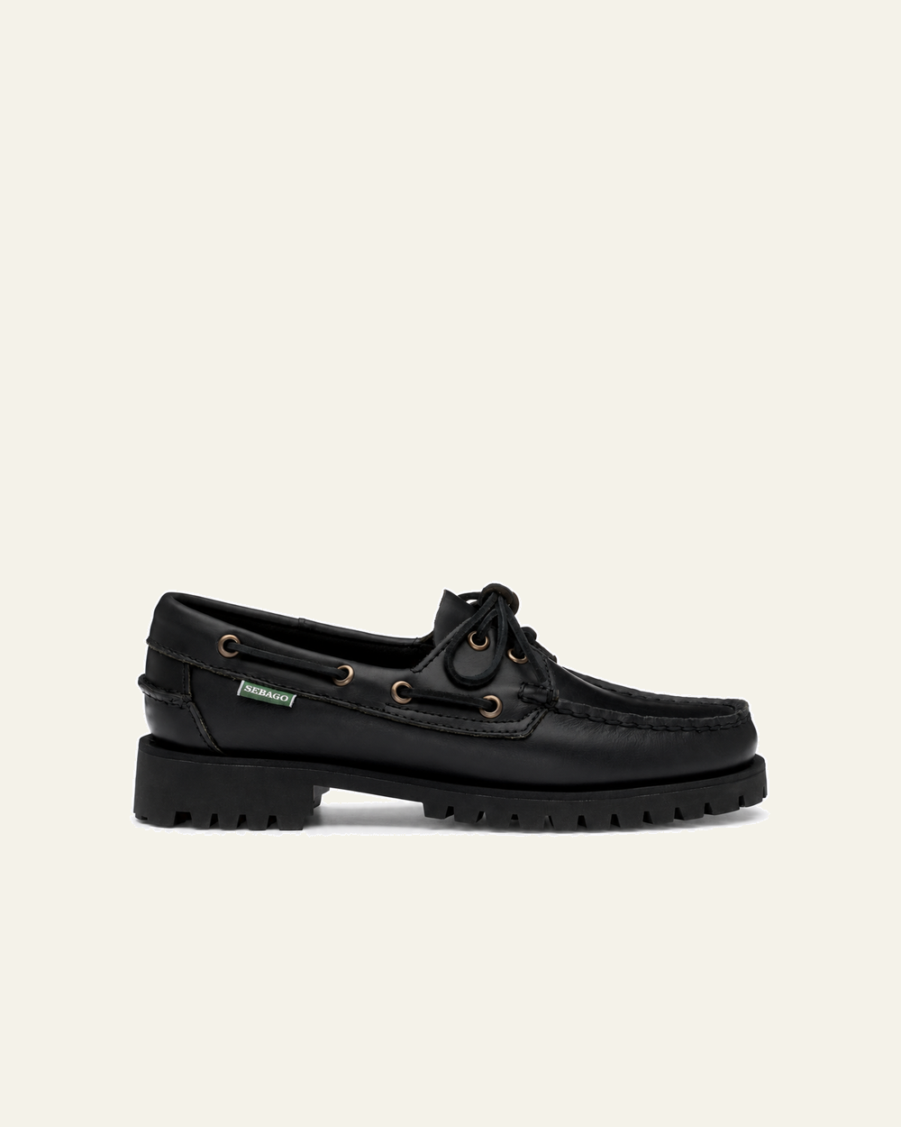 Sebago - Mocassin Ranger Waxy - Noir - vue de profil