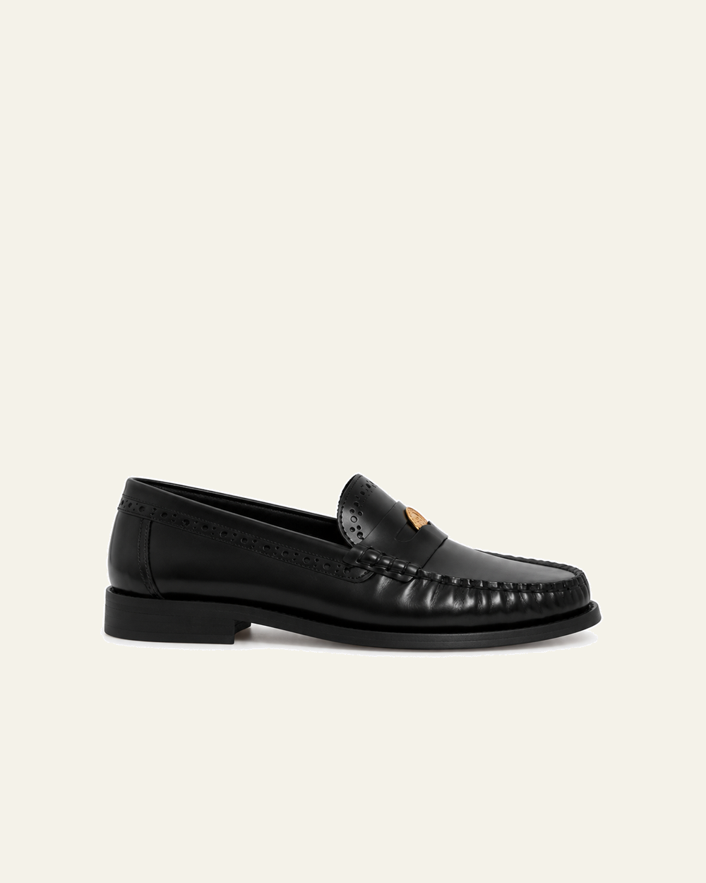 Gerard Darel - Mocassins En Cuir Glacé Augustine - Noir - vue de profil