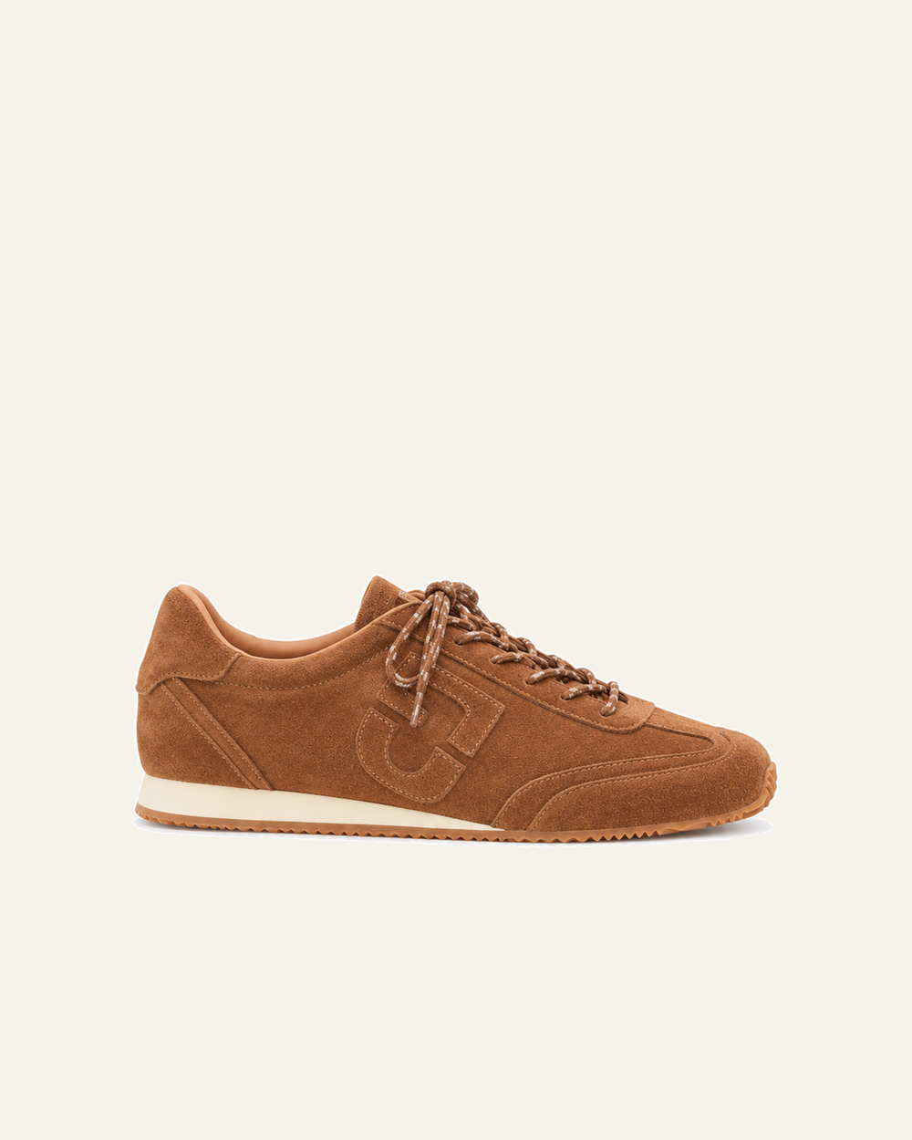 Gerard Darel - Sneakers En Cuir Velours Mady - Marron - vue de profil