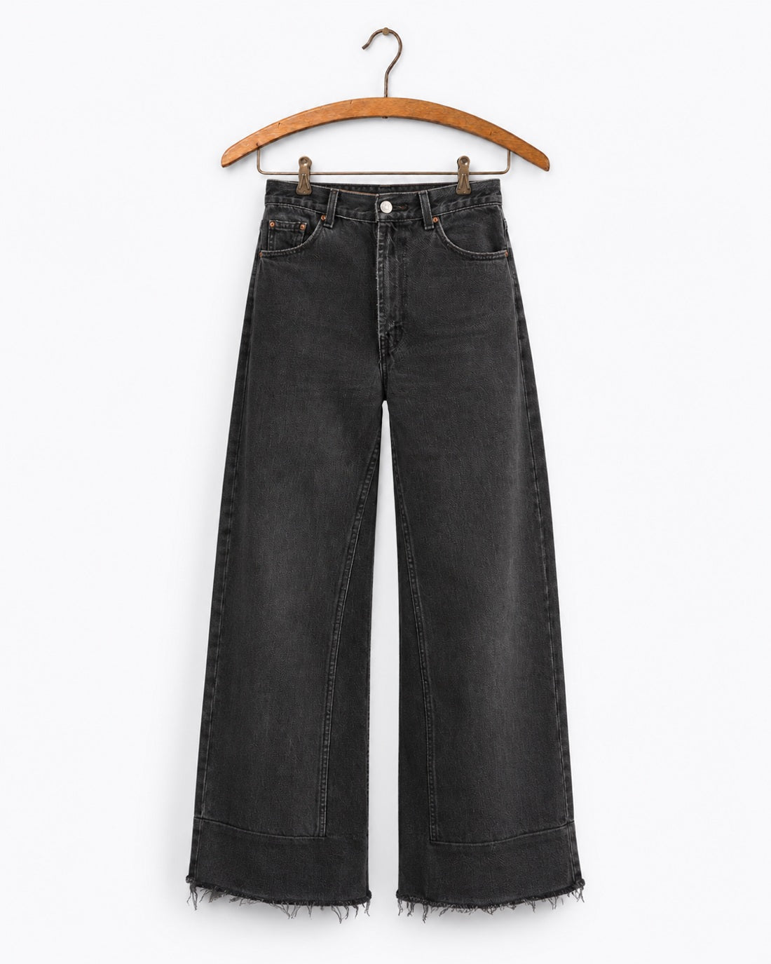 B Sides - Jean Reworked Culotte en coton - Noir vintage - sur cintre